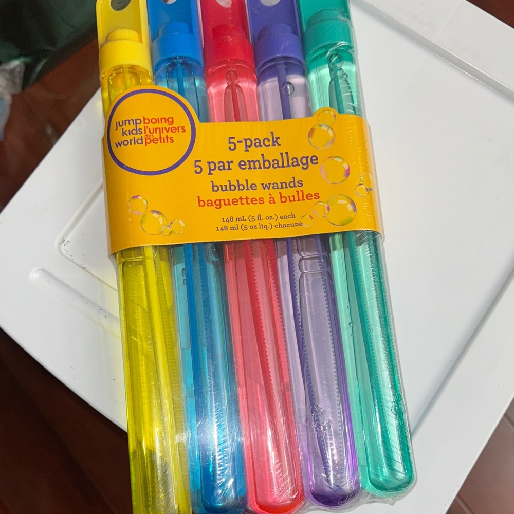 Bubble Wands 5-Pack - Vibrant Colors